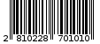 Γραμμωτός κωδικός 2810228701010