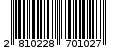Γραμμωτός κωδικός 2810228701027