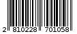 Γραμμωτός κωδικός 2810228701058
