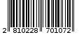 Γραμμωτός κωδικός 2810228701072