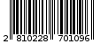 Γραμμωτός κωδικός 2810228701096