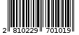 Γραμμωτός κωδικός 2810229701019
