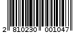 Γραμμωτός κωδικός 2810230001047