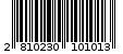 Γραμμωτός κωδικός 2810230101013