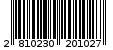 Γραμμωτός κωδικός 2810230201027
