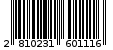 Γραμμωτός κωδικός 2810231601116