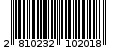 Γραμμωτός κωδικός 2810232102018