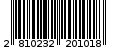 Γραμμωτός κωδικός 2810232201018
