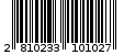 Γραμμωτός κωδικός 2810233101027