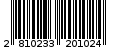 Γραμμωτός κωδικός 2810233201024
