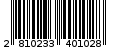Γραμμωτός κωδικός 2810233401028