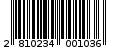 Γραμμωτός κωδικός 2810234001036