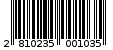 Γραμμωτός κωδικός 2810235001035