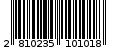 Γραμμωτός κωδικός 2810235101018