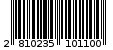 Γραμμωτός κωδικός 2810235101100