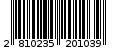 Γραμμωτός κωδικός 2810235201039