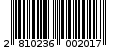 Γραμμωτός κωδικός 2810236002017
