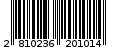Γραμμωτός κωδικός 2810236201014
