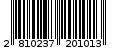 Γραμμωτός κωδικός 2810237201013