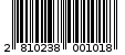 Γραμμωτός κωδικός 2810238001018