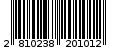 Γραμμωτός κωδικός 2810238201012