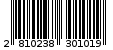 Γραμμωτός κωδικός 2810238301019