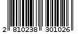 Γραμμωτός κωδικός 2810238301026