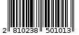 Γραμμωτός κωδικός 2810238501013