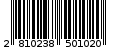 Γραμμωτός κωδικός 2810238501020