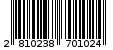 Γραμμωτός κωδικός 2810238701024