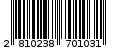 Γραμμωτός κωδικός 2810238701031