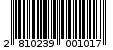 Γραμμωτός κωδικός 2810239001017