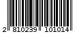 Γραμμωτός κωδικός 2810239101014