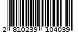 Γραμμωτός κωδικός 2810239104039