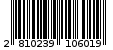 Γραμμωτός κωδικός 2810239106019