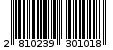 Γραμμωτός κωδικός 2810239301018