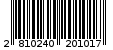 Γραμμωτός κωδικός 2810240201017