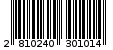 Γραμμωτός κωδικός 2810240301014