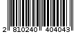 Γραμμωτός κωδικός 2810240404043