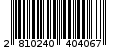Γραμμωτός κωδικός 2810240404067