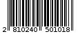 Γραμμωτός κωδικός 2810240501018