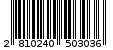 Γραμμωτός κωδικός 2810240503036