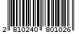 Γραμμωτός κωδικός 2810240801026