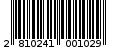 Γραμμωτός κωδικός 2810241001029