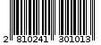 Γραμμωτός κωδικός 2810241301013