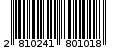 Γραμμωτός κωδικός 2810241801018