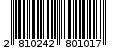Γραμμωτός κωδικός 2810242801017
