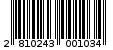 Γραμμωτός κωδικός 2810243001034