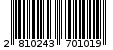 Γραμμωτός κωδικός 2810243701019