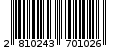 Γραμμωτός κωδικός 2810243701026